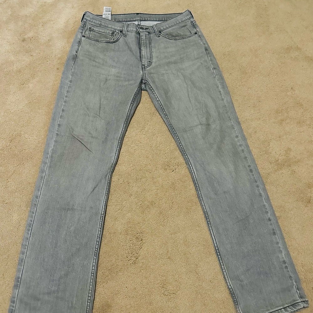 Levi's 514 Gray Straight-Leg Jeans Classic Style